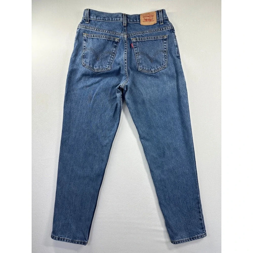 Vintage Y2K Levi's 550 Relaxed Tapered Mom Jeans Women 10 M Blue Denim High Rise